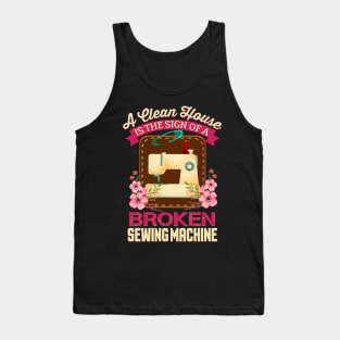 Funny Sewing Sewer Design Tank Top